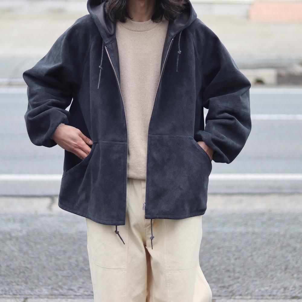 HERILL Goatsuede Hooded Jacket(Black) - DIMPLE