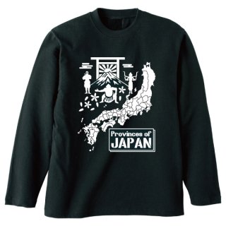 日本地図長袖Tシャツ