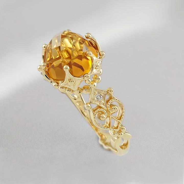 18K YG シトリンリング - ヨシヨシジュエリーショップ 18K YG シトリンリング - ヨシヨシジュエリーショップ