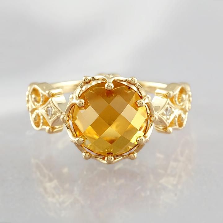 18K YG シトリンリング - ヨシヨシジュエリーショップ 18K YG シトリンリング - ヨシヨシジュエリーショップ