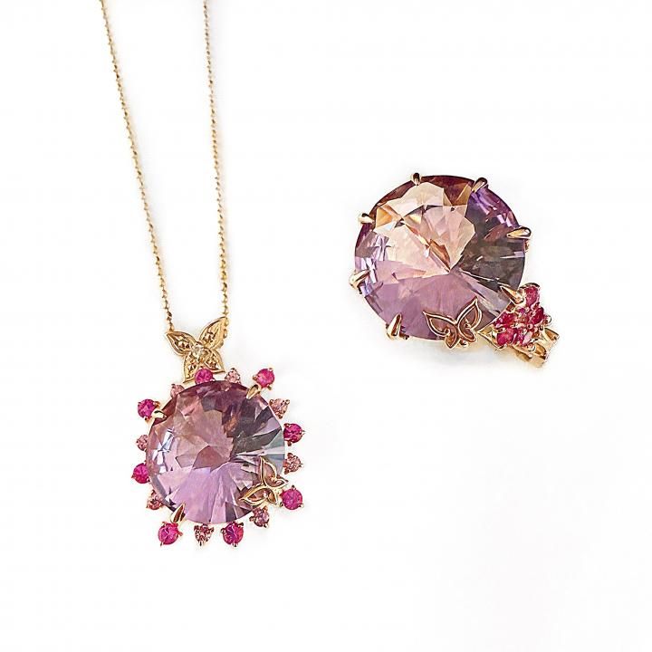 18K PG ローズドフランスデザインペンダントトップ - 東京 18K PG ローズドフランスデザインペンダントトップ - 東京