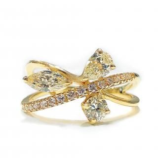 K18YGダイヤモンドリング