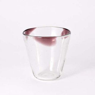 琉球ガラス 吹きガラス工房 彩砂 三つ玉グラス（中紫）