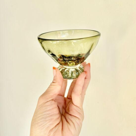 沖縄　作家もの　ガラスデザートカップ五客 沖縄 作家もの ガラスデザートカップ五客