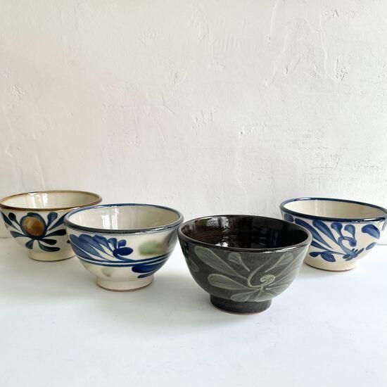 ※　鉢曇摩華購入ヨ−ロッパミヤマ♂野外標本 乾山写 銹絵 萬寿菊茶碗 (共箱)水無月窯 藤谷芳哉 - 茶道具販売 栗林園