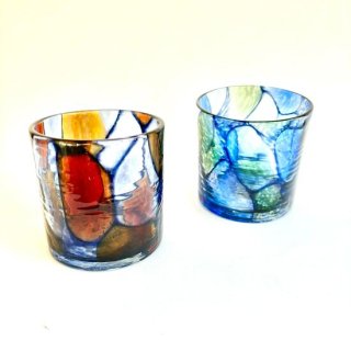 琉球ガラス 海風 ステンドロックグラス（2種）