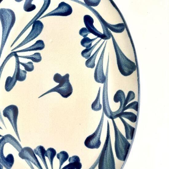 みゃこ　2枚　新品　沖縄　やちむん　オーバル　プレート　皿　石倉陶器 やちむん 陶眞窯 オーバルプレート 小（唐草各種） - やちむん