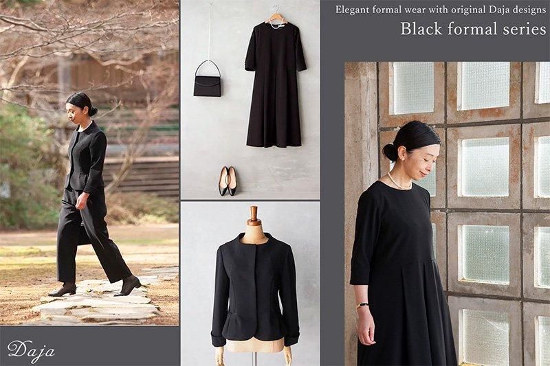 Crespi ブラックフォーマル ワンピースDRAPE 新品未使用品 40 Crespi | ブラックフォーマル ワンピース 〈DRAPE〉 - Daja