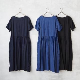 <img class='new_mark_img1' src='https://img.shop-pro.jp/img/new/icons27.gif' style='border:none;display:inline;margin:0px;padding:0px;width:auto;' />ARMEN<br>ͥ ܡȥͥå硼ȥ꡼֥ԡ<br>LINEN PLAIN BOAT NECK S/SL ONE-PIECE