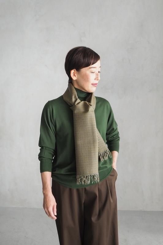 HAND ROOM WOMENS ガンクラブチェック ストール | イギリス製上質な