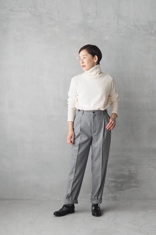 HAND ROOM WOMENS | フランネル テーパードトラウザーズ - Daja