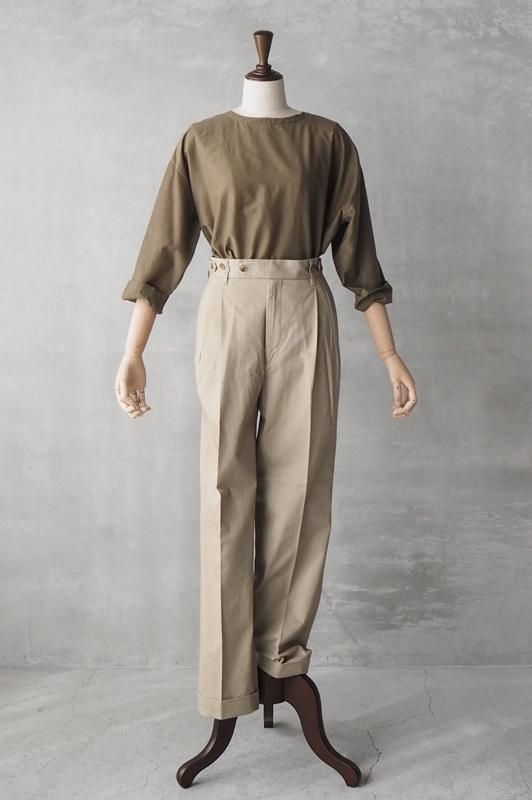 HAND ROOM WOMENSツータック テーパードトラウザーズ - Daja