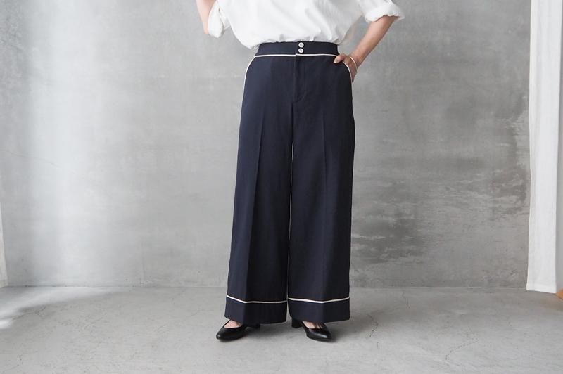Vent d'ouest par Le Minorパイピング ワイドパンツ - Daja