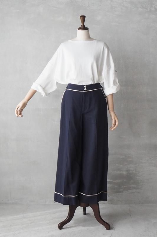 Vent d'ouest par Le Minorパイピング ワイドパンツ - Daja Vent d'ouest par Le Minorパイピング ワイドパンツ - Daja