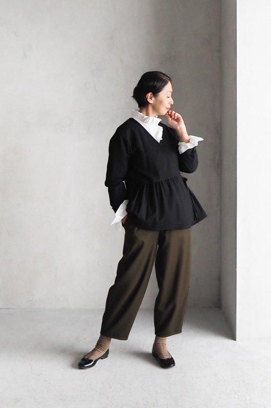 Nigel Cabourn WOMAN | ギャザーカラーブラウス - Daja