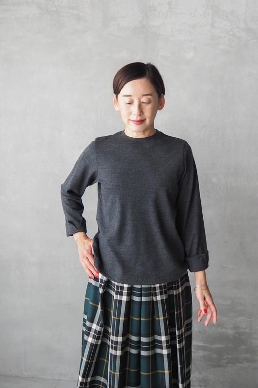 美品 ハンドルーム HAND ROOM ウールボートネックTシャツ M/ブラック ニット カットソー 長袖 トップス【2400014243789】 HAND ROOM WOMENS | トライクール ボートネックカットソー