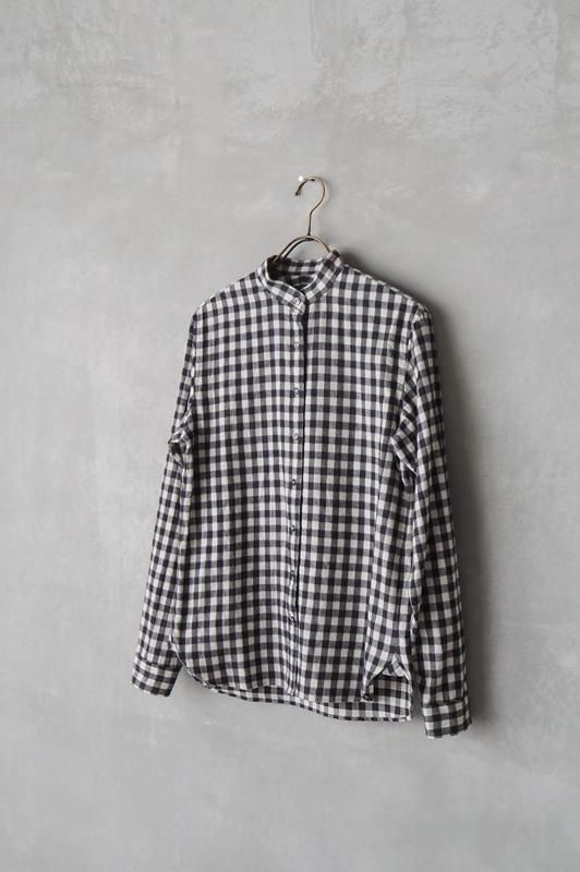【美品】Drawer チェックプザムスタンドカラーシャツ HAND ROOM WOMENS | スタンドカラーシャツ - Daja オンラインストア