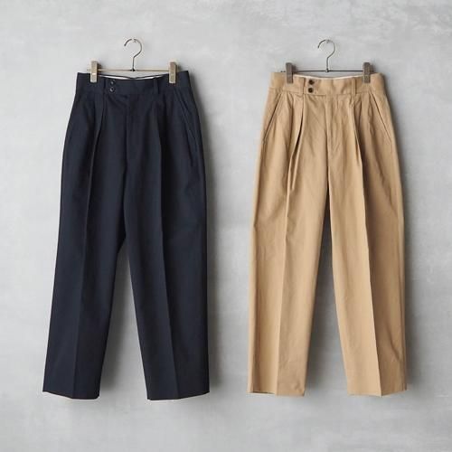 HAND ROOM WOMENS | ツータック チノトラウザーズ - Daja HAND ROOM WOMENS | ツータック チノトラウザーズ - Daja