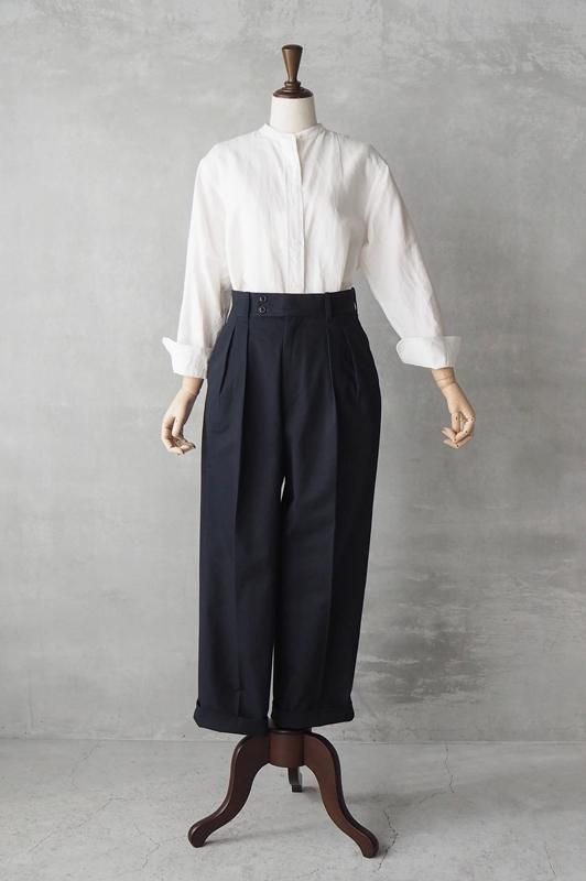HAND ROOM WOMENS | ツータック チノトラウザーズ - Daja HAND ROOM WOMENS | ツータック チノトラウザーズ - Daja
