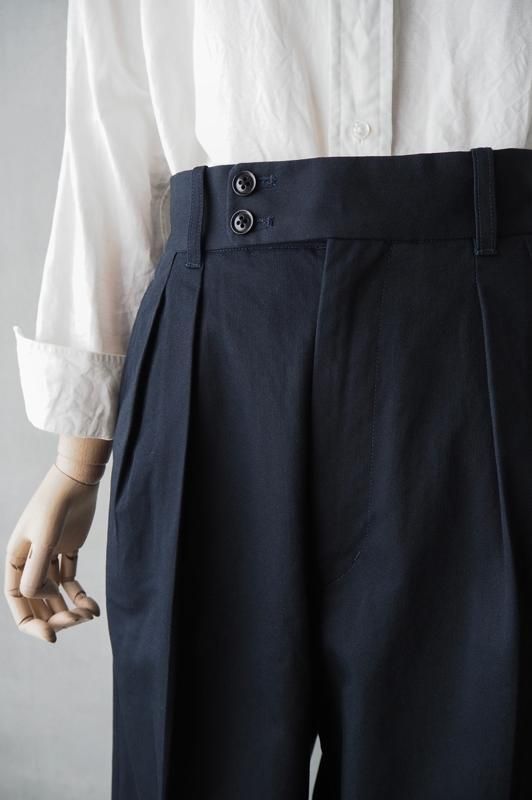 HAND ROOM WOMENS | ツータック チノトラウザーズ - Daja HAND ROOM WOMENS | ツータック チノトラウザーズ - Daja