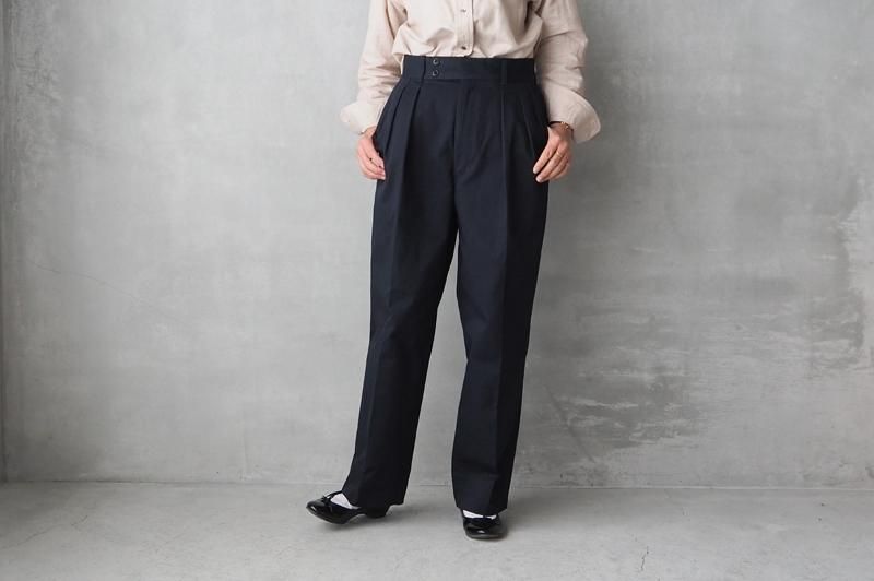 HAND ROOM WOMENS | ツータック チノトラウザーズ - Daja HAND ROOM WOMENS | ツータック チノトラウザーズ - Daja