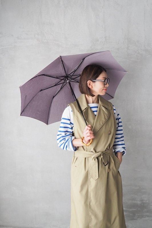 utilite 日傘（折りたたみ・晴雨兼用） | バンブー持ち手・UV 