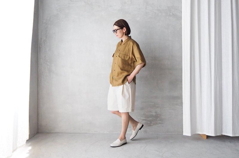 Nigel Cabourn WOMAN | リネンツイルオープンカラーシャツ Nigel Cabourn WOMAN | リネンツイルオープンカラーシャツ