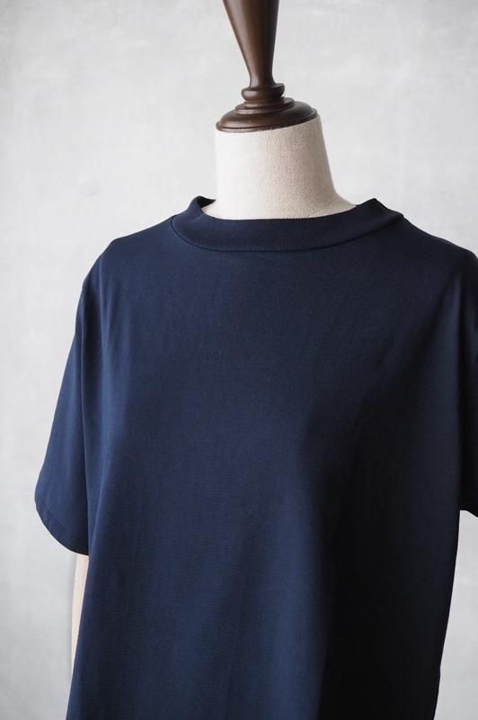 Handroom women’s ウォッシャブル ボトルネックカットソーdaja ハンドルームウィメンズ|ボトルネックハーフスリーブカットソー