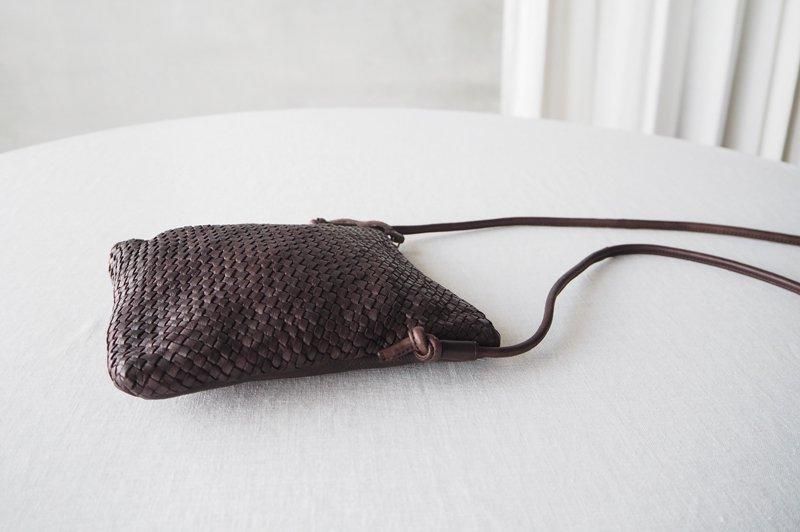 「かわいい～！」 maison de soilメッシュ ショルダーポーチ〈WEAVING & PLAIN バッグ