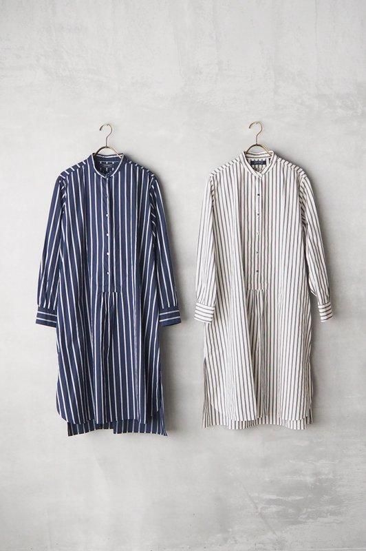 クラシックフロントストライプロングシャツ|ネイビー×ホワイト クラシックフロントストライプロングシャツ|ネイビー×ホワイト