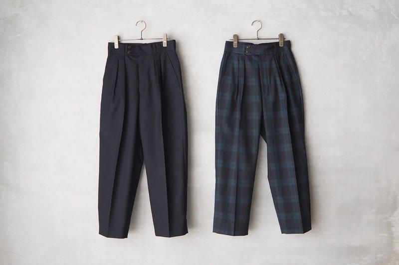 HAND ROOM WOMENS | ツータック ウールギャバトラウザーズ HAND ROOM WOMENS | ツータック ウールギャバトラウザーズ