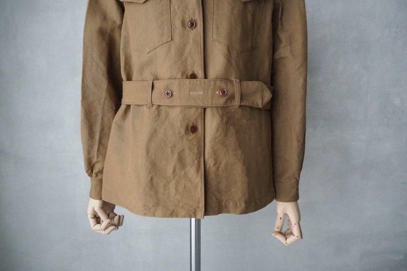HAND ROOM WOMENS | サファリジャケット（キャメル・ブラック） - Daja