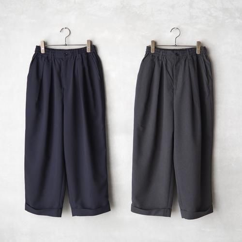 HAND ROOM WOMENS | ツータック イージートラウザーズ - Daja
