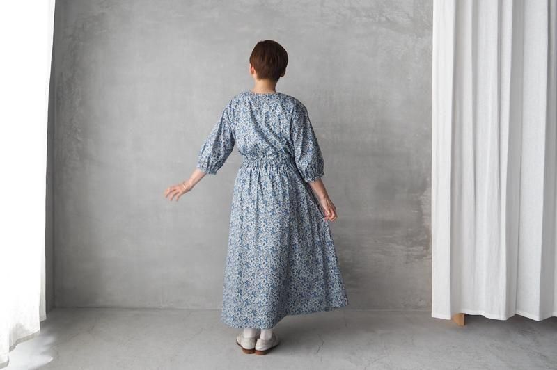 michel beaudouin | リバティ ギャザースリーブワンピース