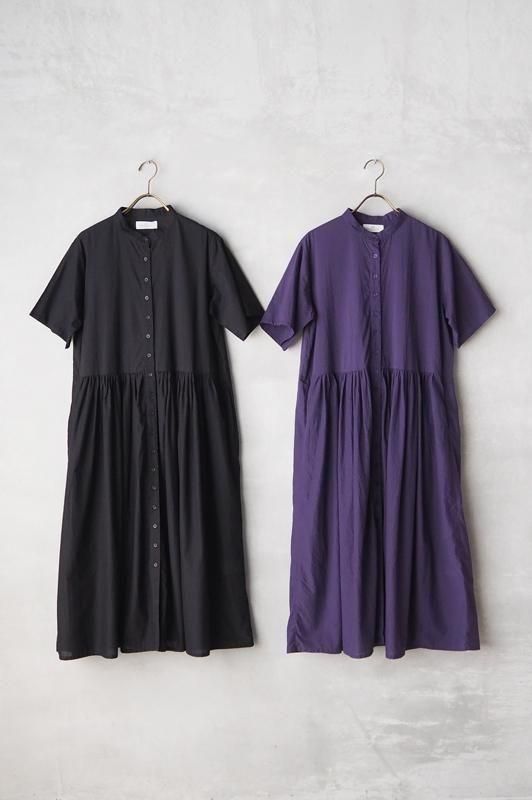 SOIL | バンドカラーワンピース〈60s CAMBRIC PLAIN BANDED
