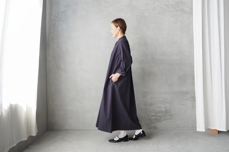 ハンドルーム　ワンピース　ダジャ　今季 HAND ROOM WOMENS | クラシックフロントワンピース（ネイビー