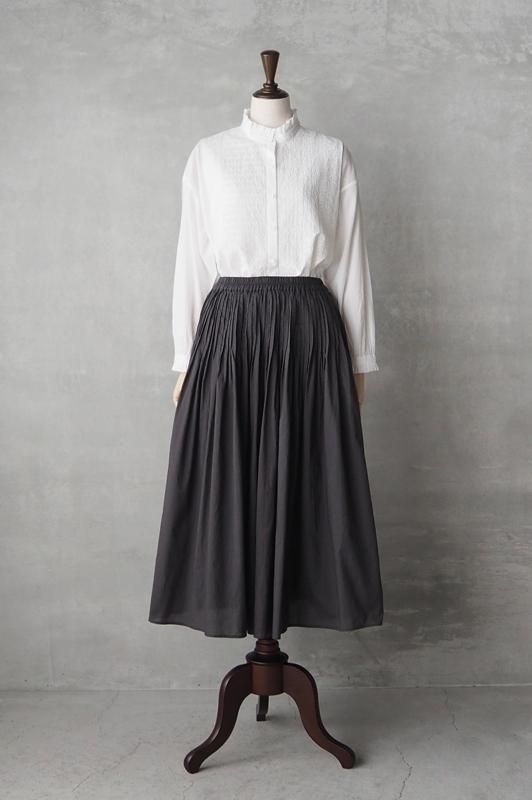 maison de soil | オーガニックコットン ピンタックスカート - Daja