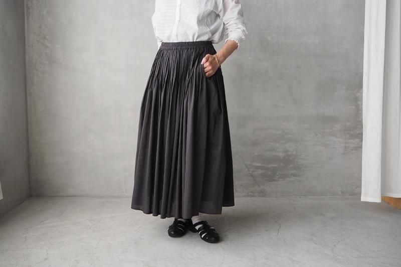 メゾンエシェル　ウエストピンタックスカート(ブラック) メゾンエシェル ウエストピンタックスカート(ブラック) - メルカリ