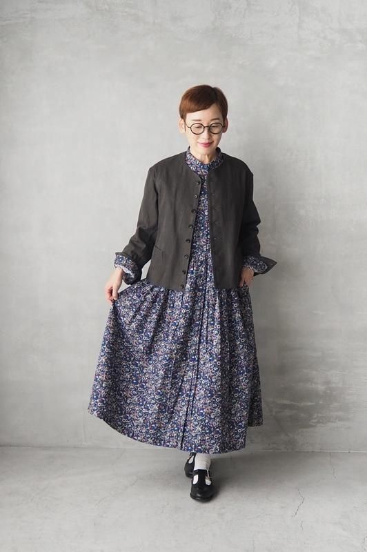 ERDEM フラワー柄　バンドカラーワンピース ERDEM フラワー柄 バンドカラーワンピース - メルカリ