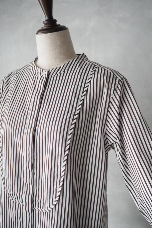 新品 DRAWELL ドビーストライプビブヨークシャツ ビブヨークシャツ ドビーストライプ – drawell