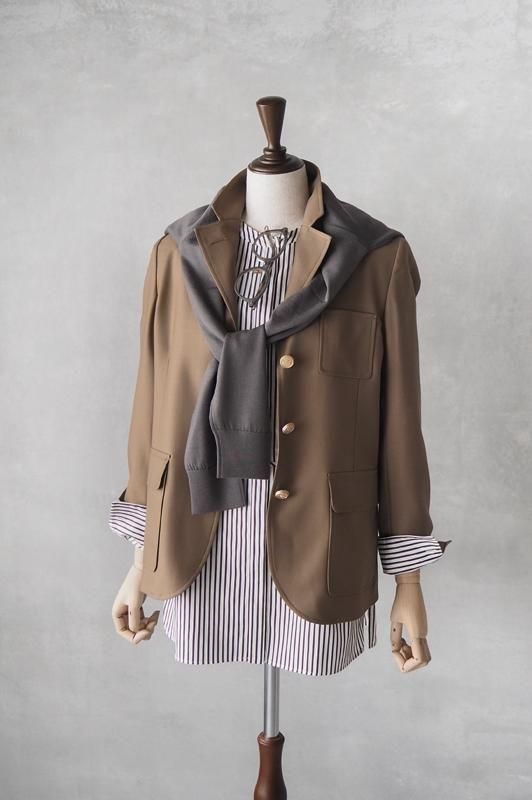 新品 DRAWELL ドビーストライプビブヨークシャツ DRAWELL 【ドロウェル】 ドビーストライプ・ビブヨークシャツ