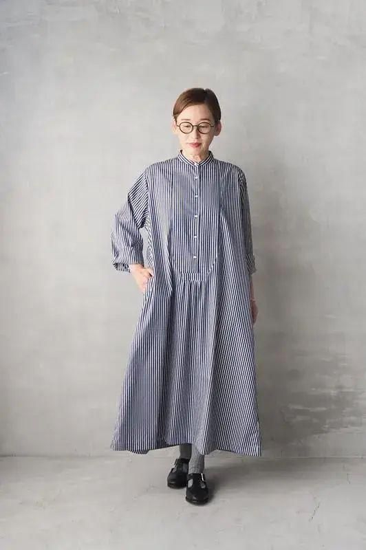 ハンドルーム　ワンピース　ダジャ　今季 HAND ROOM WOMENS | フランネルコットン フレアワンピース