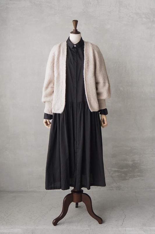 kijinokanosei | コットンシルク ギャザーワンピース - Daja