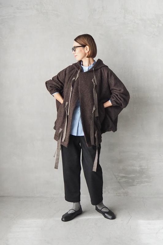 HAVERSACK | スライバーニット フーデッドジャケット - Daja