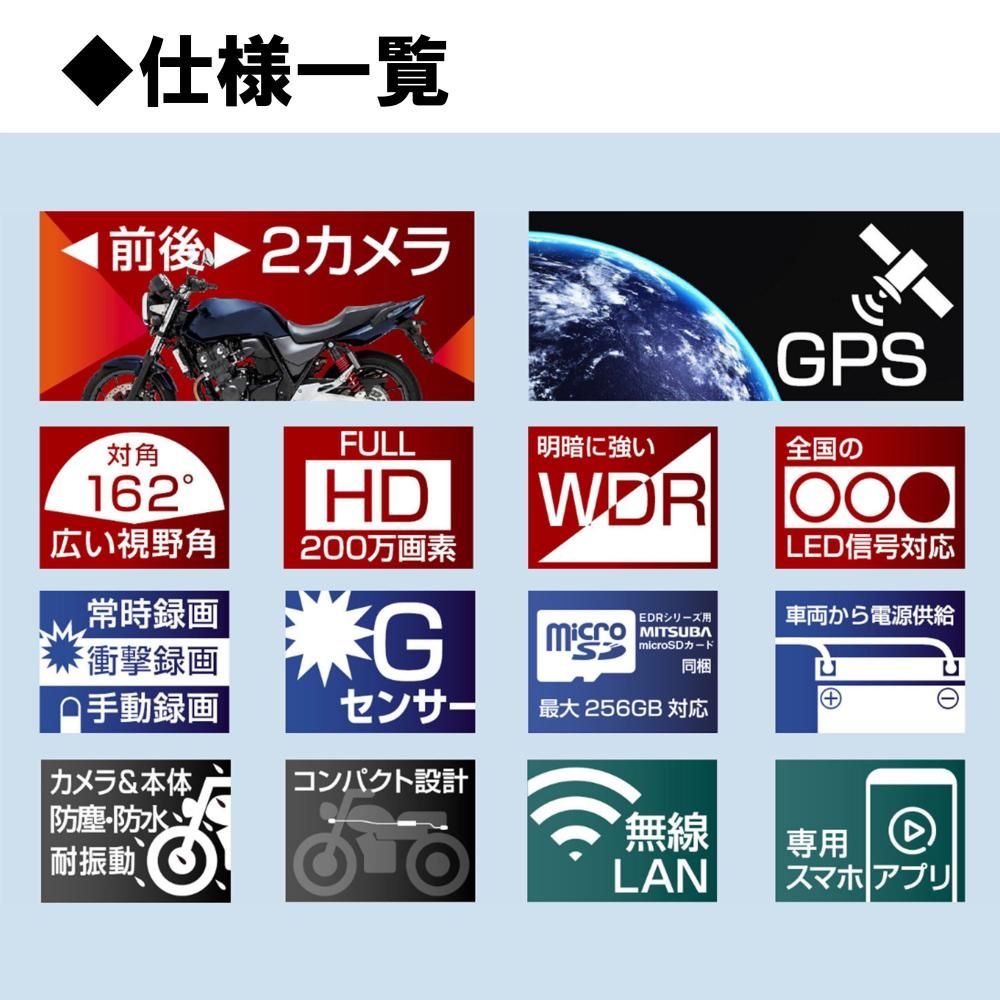前後2カメラ+GPSモデル 『