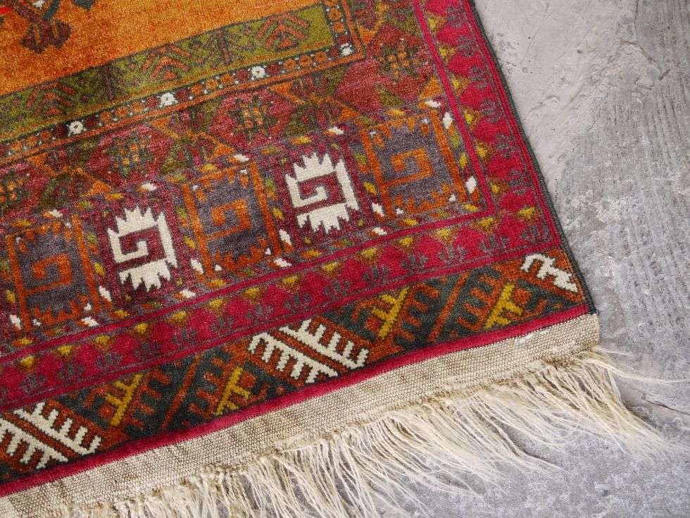 手織り絨毯風デザインラグ TURKMEN RUG〔トルクメンラグ