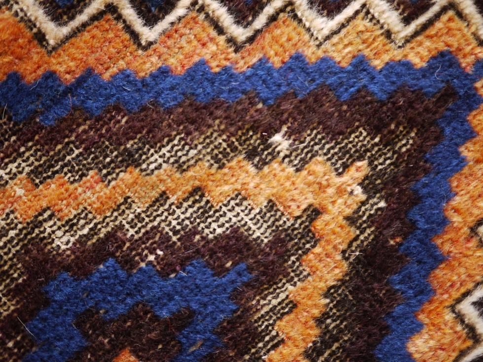 ★ ふるしあんて★ トライバルラグ　セミアンティーク　バルーチ 648】Vintage Afghan Baluch rug 1960's | ヴィンテージラグ専門