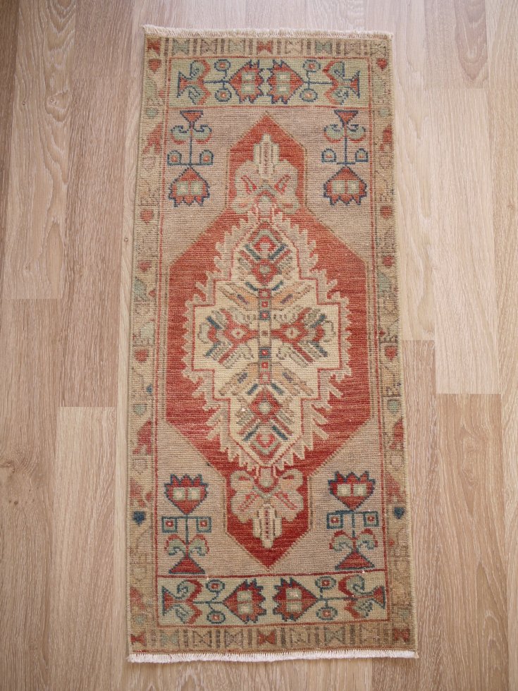 12862円 待望 ヴィンテージラグ トルコ絨毯 ターキッシュラグ 手織り 約200cmx117cm