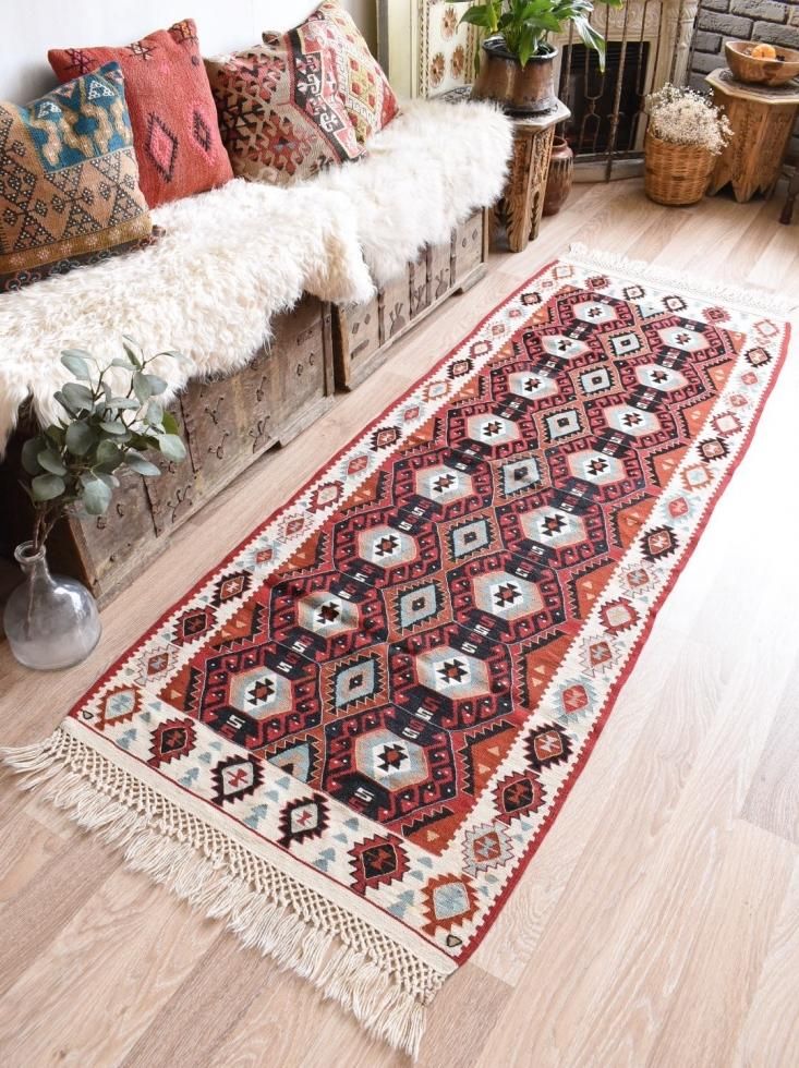 【クリアランスセール】キリム247cm×67cm No.75 クリアランスセール】キリム247cm×67cm No.75