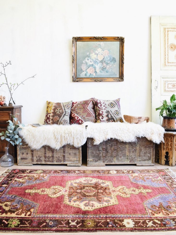 トルコ絨毯 オールド絨毯 マーデン セミアンティークラグ トルコ産